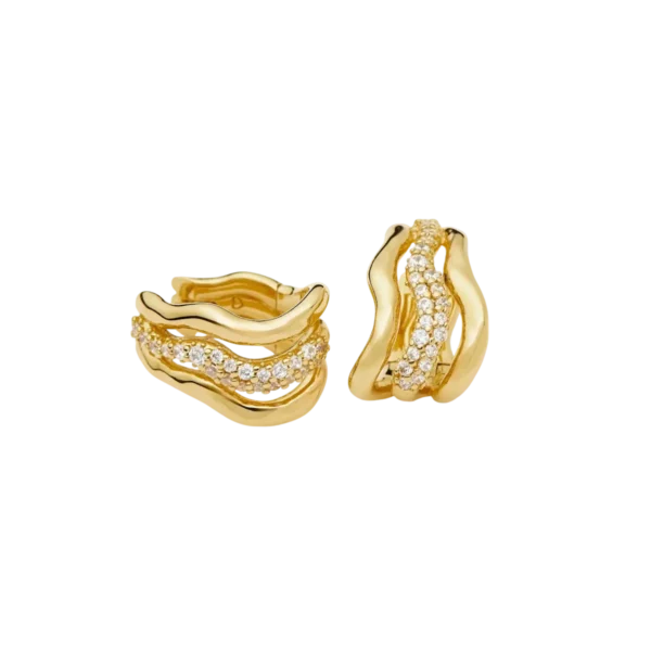 Missoma Molten Snow Triple Small Hoop Earrings