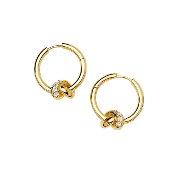 Missoma Lucy Williams Pavé Knot Small Hoop Earrings