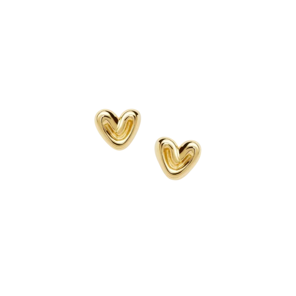 Missoma Puffy Heart Mini Stud Earrings