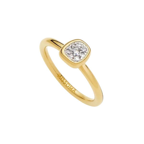Missoma Molten Soft Square Pavé Ring