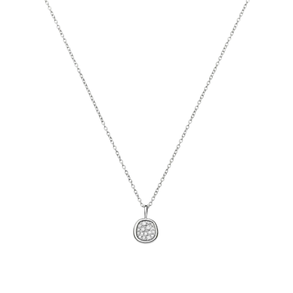 Missoma Molten Soft Square Pavé Pendant Necklace