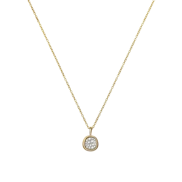 Missoma Molten Soft Square Pavé Pendant Necklace
