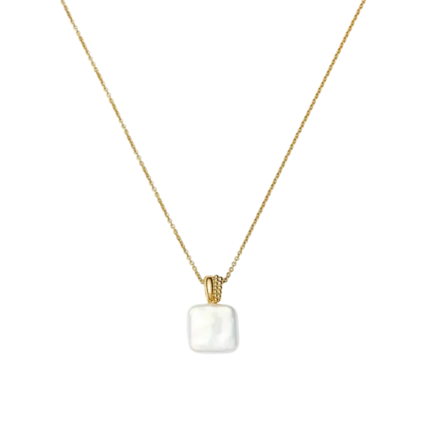 Missoma Square Pearl Baya Pendant Necklace
